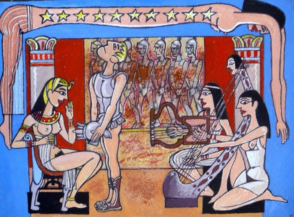 Cleopatra, la boquiabierta (Ilustración del pintor José Antonio Alcácer)