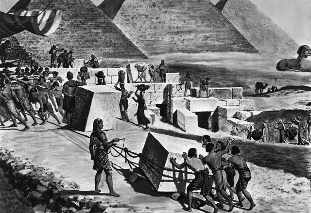 Esclavos pirámides Egipto