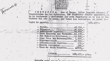 Última nómina de Franco