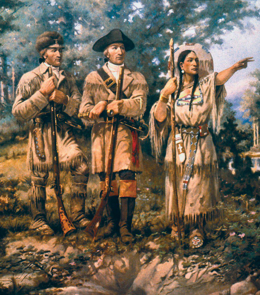 Lewis,Clark y Sacagawea
