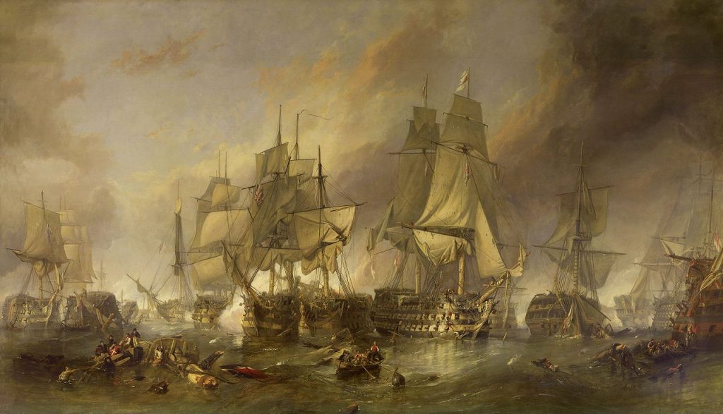 "La batalla de Trafalgar" (1836) - Clarkson Stanfield