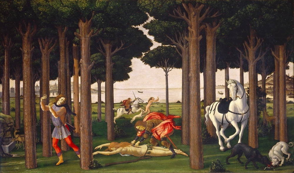 Tabla 2 Nastagio degli Onesti - Botticelli